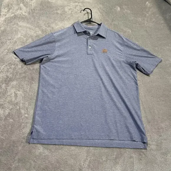 Straight Down Polo Shirt Mens Medium Blue Performance Golf Forest Hill Field - Picture 1 of 6